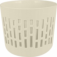 Горшок для цветов Plast Team BERGEN, со вставкой с дренажными отверстиями, 0,7л, D115мм, 175х175х151 (PT4023)